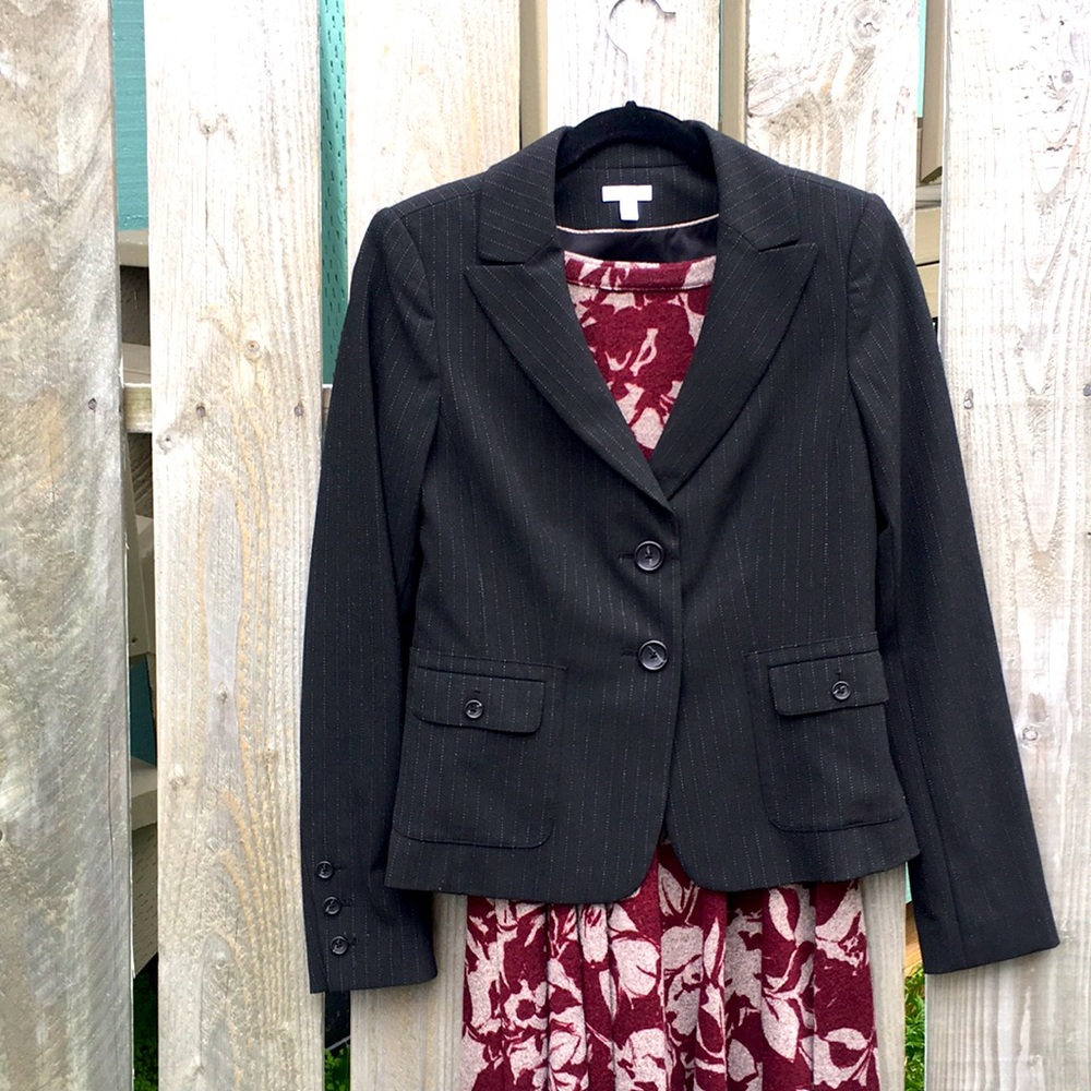 Black pin stripe blazer